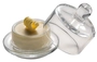 Beurrier porcelaine avec cloche inox, Ø 9 cm 