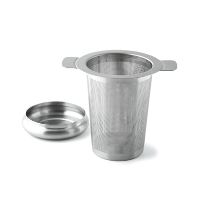 Teesieb CNS, Laserlochung, mit Abtropfschale, Ø 48 - 56 mm, H: 80 mm_1