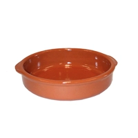 Terracotta Mediterran mit Griff, rund, Ø 17 cm 