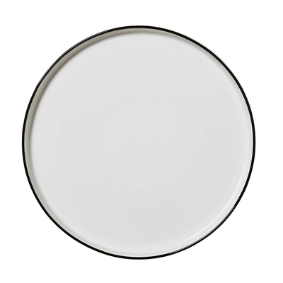 Asteria Assiette plate, bord noir , Ø 25.5 cm, empilable_2