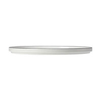 Asteria Assiette plate, bord noir, Ø 28.5 cm, empilable