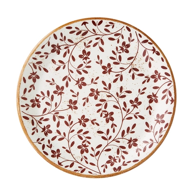 Flora Brown Assiette coupe plate, Ø 25.25 cm _1