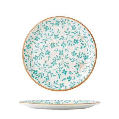 Flora Aqua Assiette coupe plate, Ø 25.25 cm _1