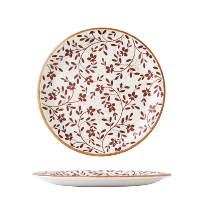 Flora Brown Assiette coupe plate, Ø 25.25 cm _1