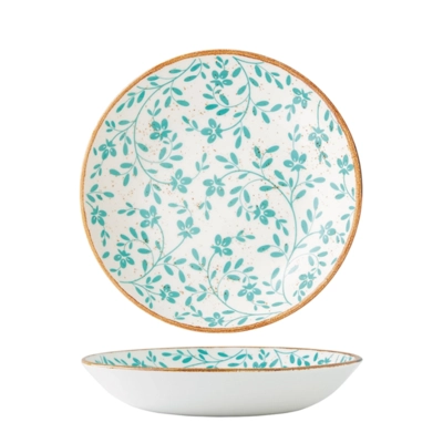 Flora Aqua Teller Coupe tief, Ø 25.25 cm _1