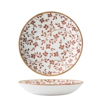 Flora Brown Teller Coupe tief, Ø 25.25 cm 