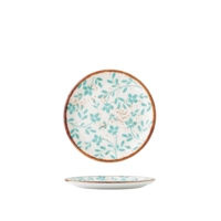 Flora Aqua Teller Coupe flach, Ø 15.25 cm 