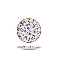 Flora Blue Teller Coupe flach, Ø 15.25 cm 