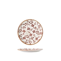 Flora Brown Teller Coupe flach, Ø 15.25 cm 