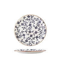 Flora Blue Teller Coupe flach, Ø 20.25 cm 