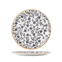 Flora Blue Teller Coupe flach, Ø 25.25 cm 