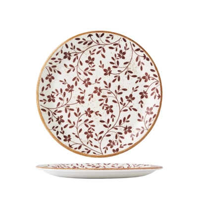 Flora Brown Teller Coupe flach, Ø 25.25 cm _1