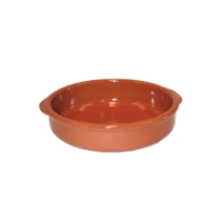 Terracotta Mediterran mit Griff, rund, Ø 17 cm 