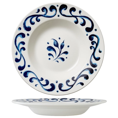 Messina Blue Teller tief mit Fahne, Ø 27 cm _1