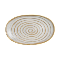 Azores Costa, Teller flach, oval, weiss, 28 x 17 cm
