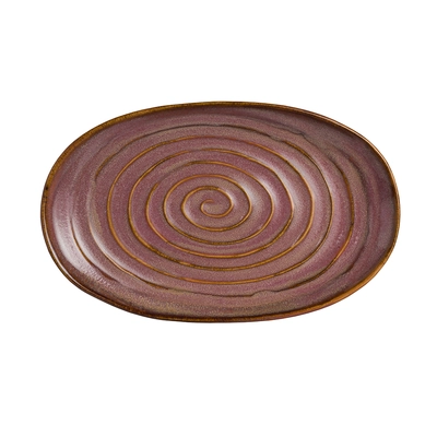 Azores Ocasa, assiette plate, ovale rose 28 x 17 cm_1