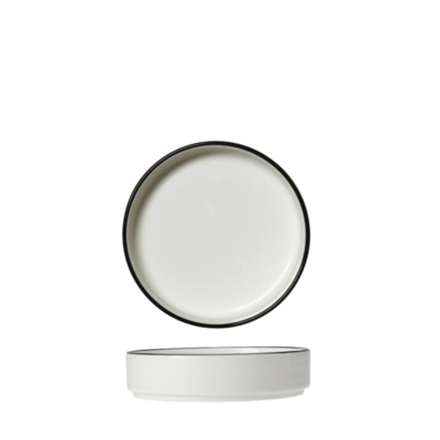 Asteria Bol, bord noir, Ø 16.5 cm, empilable_1