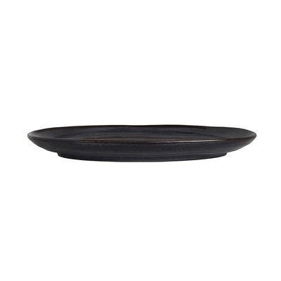 Azores Caldeira, assiette plate, ovale, noir, 28 x 17 cm_2