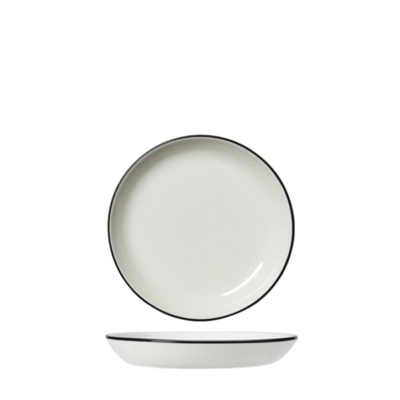 Asteria Assiette coupe, bord noir, Ø 16.5 cm _1