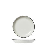 Asteria Assiette coupe, bord noir, Ø 16.5 cm 