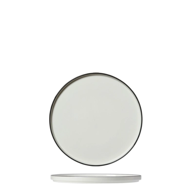 Asteria Assiette plate, bord noir, Ø 16.5 cm, empilable_1