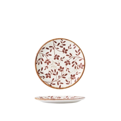 Flora Brown Assiette coupe plate, Ø 15.25 cm _1
