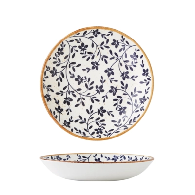 Flora Blue Assiette coupe creuse, Ø 21.6 cm _1