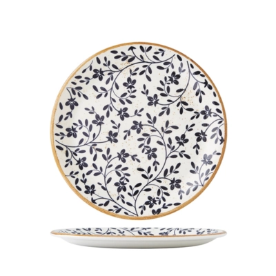 Flora Blue Assiette coupe plate, Ø 25.25 cm _1
