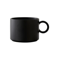 Concorde Kaffee Obertasse, 22.75 cl, zylindrisch schwarz matt