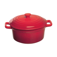 Mini cocotte porcelain, rouge, 10.2 cm Ø, 20 cl 