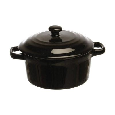 Mini Cocotte Porzellan, schwarz,10.2 cm Ø, 20 cl _1