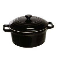 Mini Cocotte Porzellan, schwarz, 12.5 cm Ø, 40 cl 