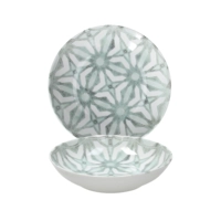 Teal assiette coupe creuse, H: 4.6 cm, 20 cm Ø 