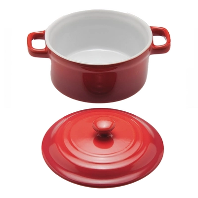 Mini cocotte porcelain, rouge, 12.5 cm Ø, 40 cl _2