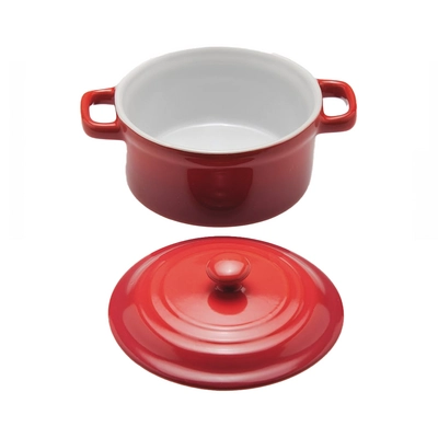 Mini cocotte porcelain, rouge, 10.2 cm Ø, 20 cl _2