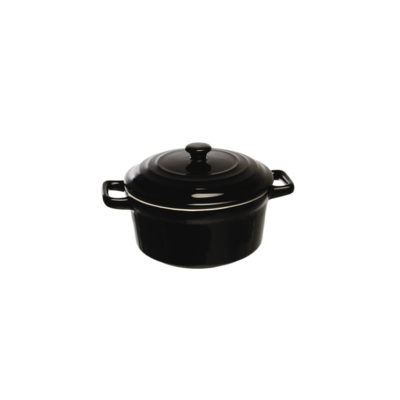 Mini cocotte porcelain, noir, 10.2 cm Ø, 20 cl _1