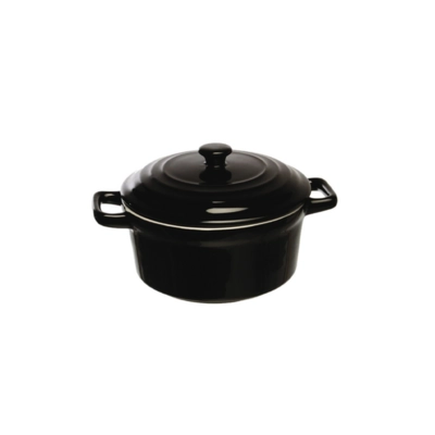Mini cocotte porcelain, noir, 12.5 cm Ø, 40 cl _1