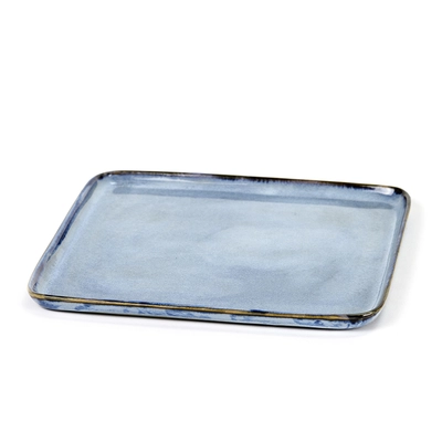 Terres de Rêves, Assiette plate, bleu, 17 x 17 cm H: 1 cm_1