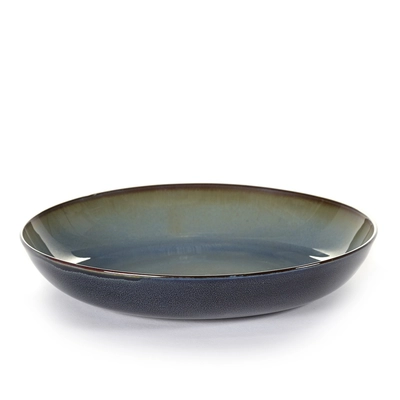 Terres de Rêves, Assiette coupe,bl. grey/d.blue creuse, 23.5 cm Ø, H: 4.5 cm_1