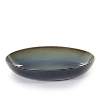 Terres de Rêves, Assiette coupe,bl. grey/d.blue creuse, 23.5 cm Ø, H: 4.5 cm