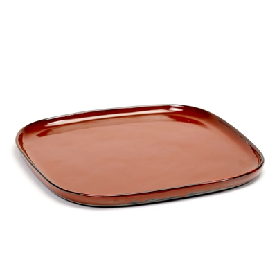 Terres de Rêves, Assiette plate carrée, rust, 25.4 x 25.4 cm, H: 1.5 cm_1