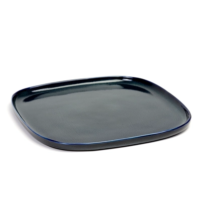 Terres de Rêves, Assiette plate carrée, dark blue, 25.4 x 25.4 cm, H: 1.5 cm_1