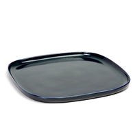 Terres de Rêves, Assiette plate carrée, dark blue, 25.4 x 25.4 cm, H: 1.5 cm