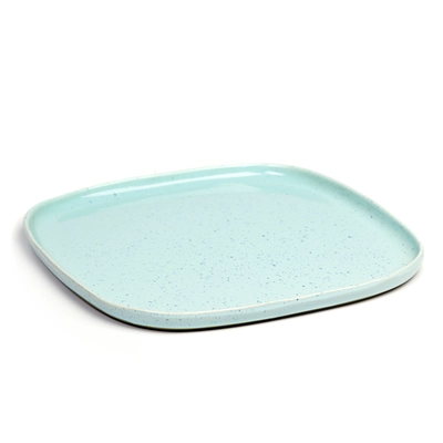 Terres de Rêves, Assiette plate carrée light blue, 25.4 x 25.4 cm, H: 1.5 cm_1