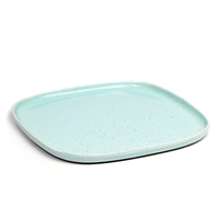 Terres de Rêves, Assiette plate carrée light blue, 25.4 x 25.4 cm, H: 1.5 cm