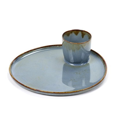 Terres de Rêves, Ei und Tapas Teller, smokey blue 15.6 cm Ø, H: 4.8 cm_1