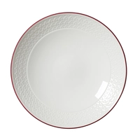 Bead Maroon Band Accent Assiette coupe, Ø 25.25 cm creuse 