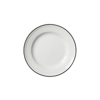 Bead Black Band assiette plate, Ø 16.5 cm  