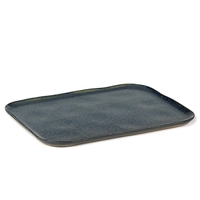 Merci, Plat XL bleu/gris, rectangulaire, 32x23cm,  H: 1.4 cm