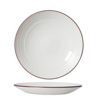 Bead Maroon Band Accent Teller tief, Ø 25.25 cm 